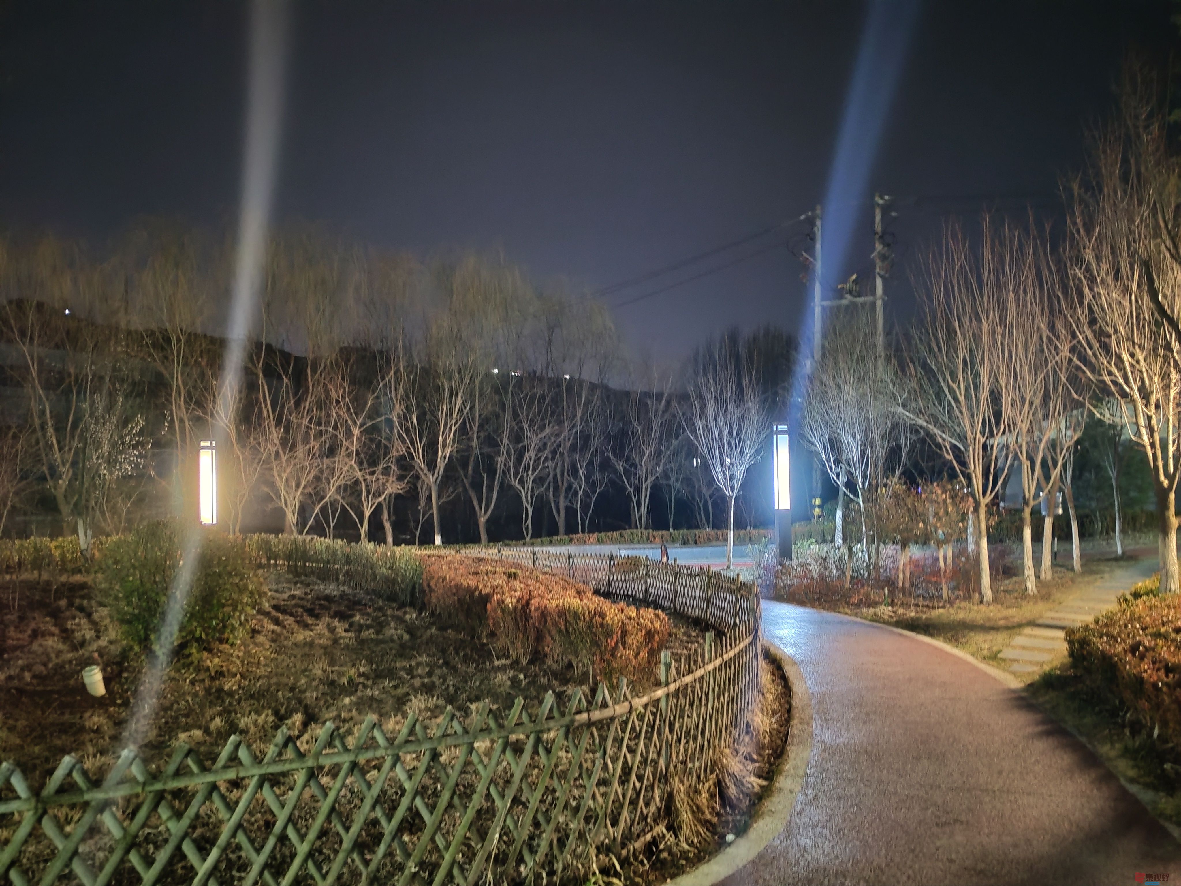 春日夜色下的铜川王家河湿地公园（2）【手机摄影周春辉】