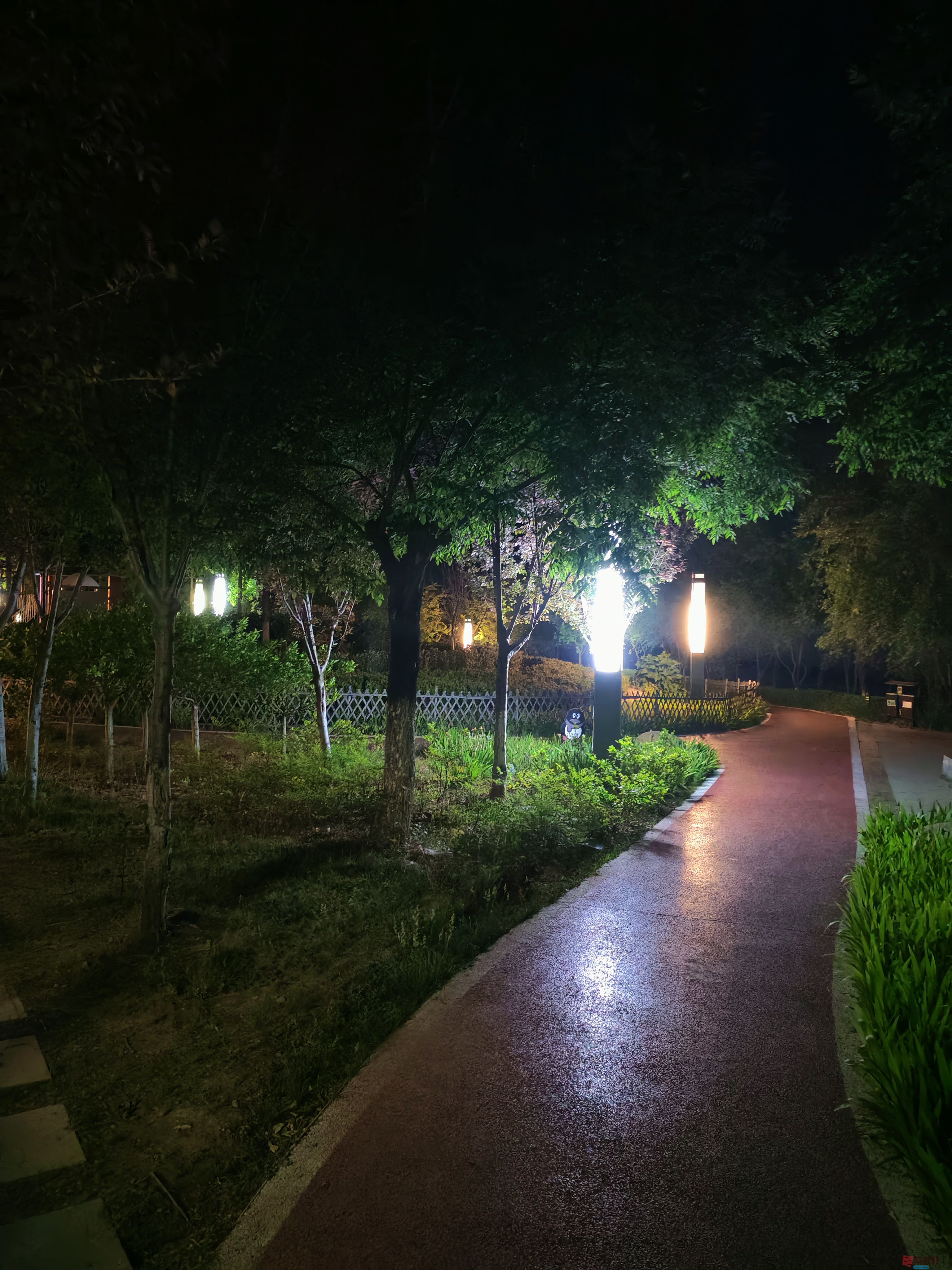 夜色中的铜川王家河炭科沟小公园